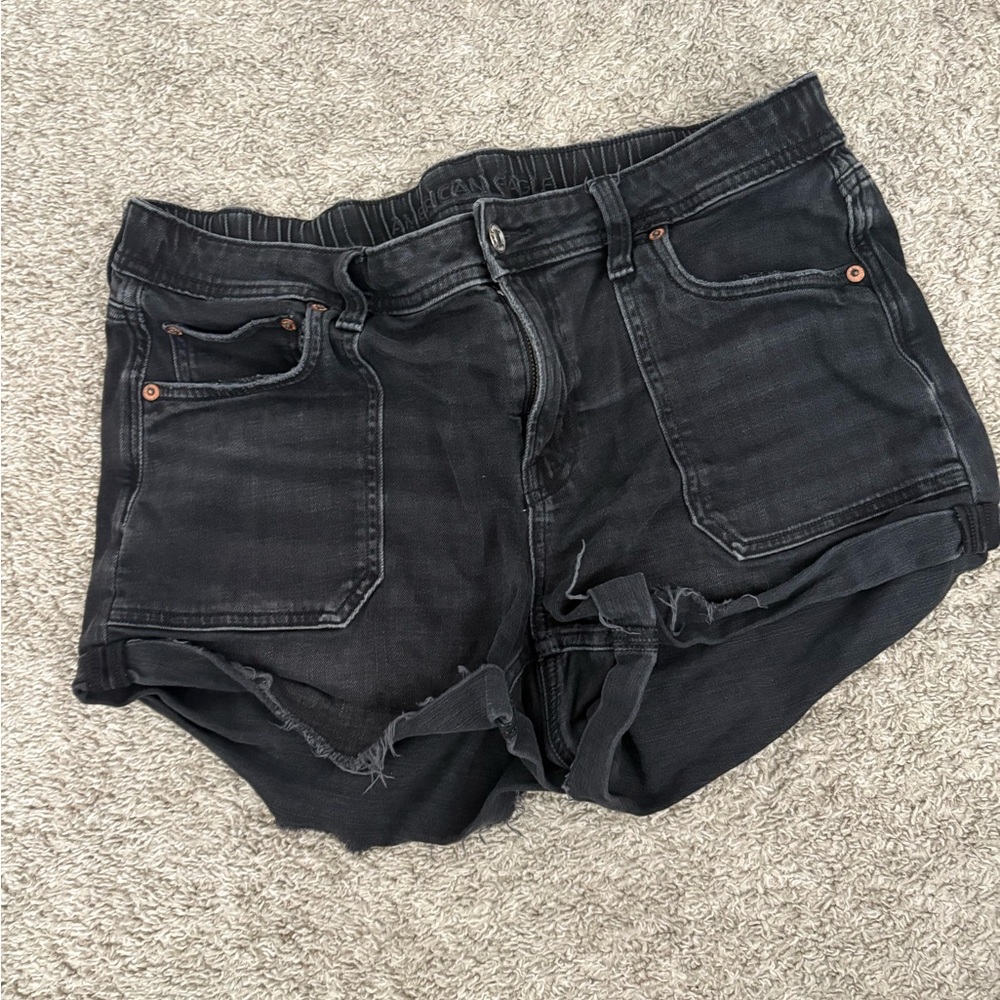 American Eagle Black Women's Denim Cutoff Shorts